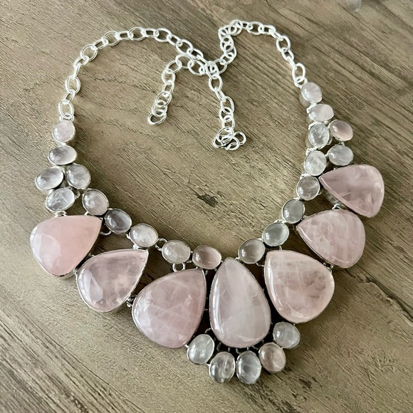 Jewelry - 925 Love Bomb ROSE QUARTZ Goddess Necklace